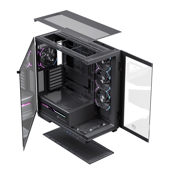 EAN 6977277360479 - Einarex EXCS-ZE-10KR-B carcasa de ordenador Midi Tower Negro imagen 8
