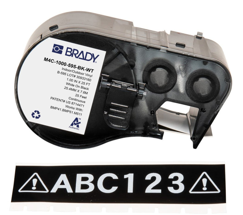 EAN 888434592687 - Brady M4C-1000-595-BK-WT etiqueta de impresora Negro, Blanco Etiqueta para impresora autoadhesiva imagen 1