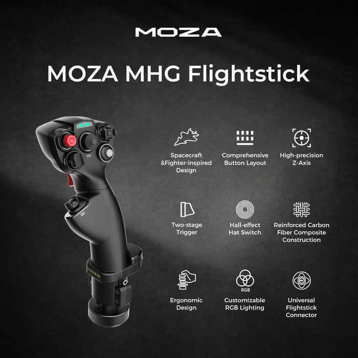 EAN 6973137271367 - MOZA MHG Flight Stick Palanca de vuelo imagen 4