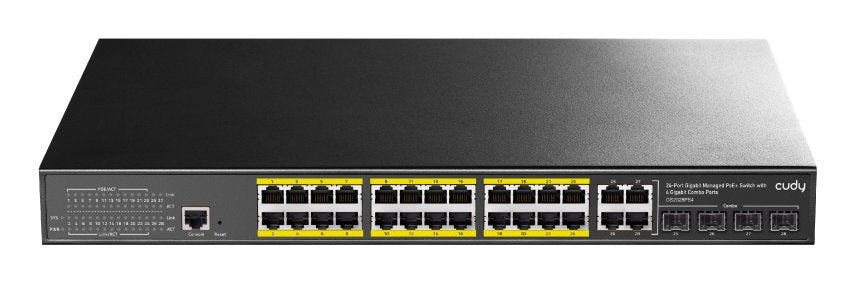 EAN 6971690791957 - Cudy GS2028PS4 Gestionado L2 Gigabit Ethernet (10/100/1000) Energía sobre Ethernet (PoE) 1U Negro imagen 1