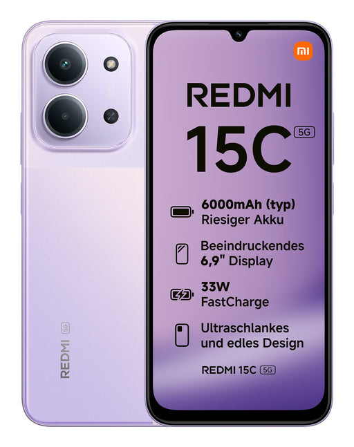 EAN 6932554458485 - Xiaomi Redmi 15C 17,5 cm (6.9") 5G USB Tipo C 4 GB 128 GB 6000 mAh Púrpura imagen 1