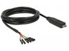 EAN 4043619639465 - DeLOCK 63946 cable de serie Negro 2 m USB 2.0 Type-C 6 x Pin pin header separate imagen 1