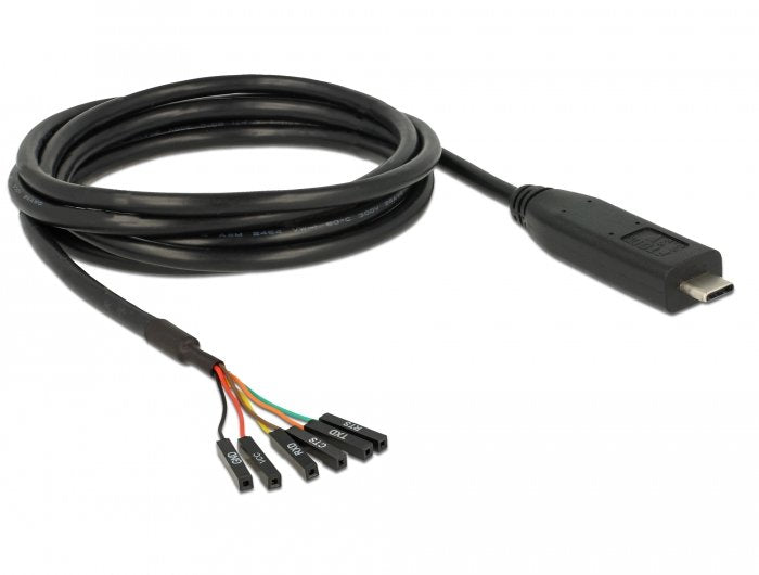 EAN 4043619639465 - DeLOCK 63946 cable de serie Negro 2 m USB 2.0 Type-C 6 x Pin pin header separate imagen 1