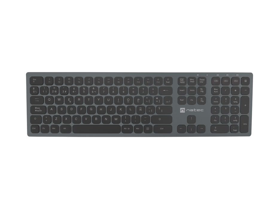 EAN 5901969432138 - NATEC NKL-1830 teclado Universal RF Wireless + Bluetooth QWERTY Español Negro, Gris imagen 1