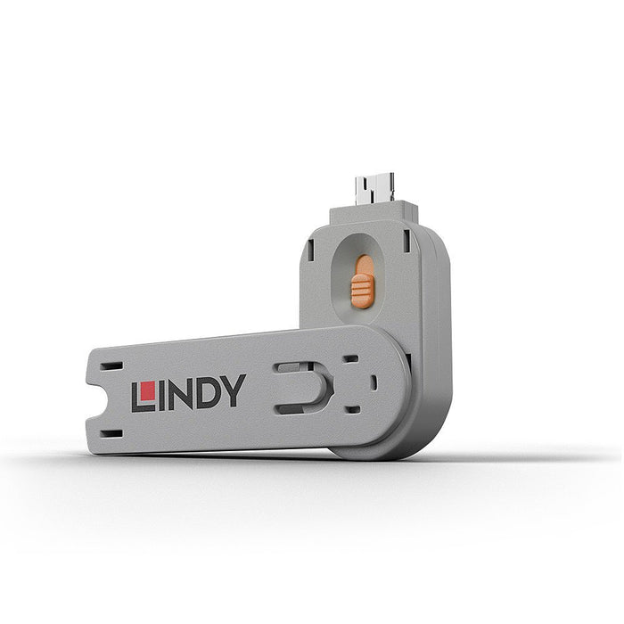 EAN 4002888406239 - Lindy 40623 bloqueador de puerto Llave de bloqueador de puerto USB tipo A Naranja Acrilonitrilo butadieno imagen 1