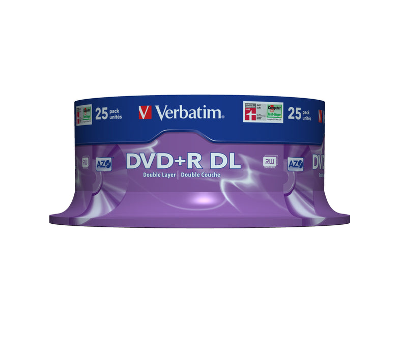 EAN 0023942437574 - Verbatim DVD+R Double Layer 8x Matt Silver 25pk Spindle 8,5 GB DVD+R DL 25 pieza(s) imagen 1