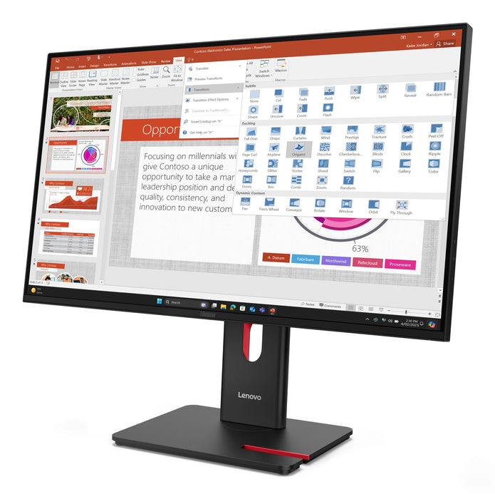 EAN 0198155815652 - Lenovo ThinkVision T27-40 pantalla para PC 68,6 cm (27") 1920 x 1080 Pixeles Full HD LED Negro imagen 3