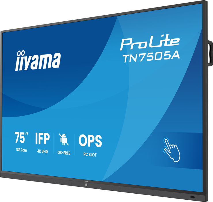 EAN 4948570127078 - iiyama TN7505A-B1AG pantalla de señalización Panel plano interactivo 189,3 cm (74.5") 500 cd / m² 4K Ultr imagen 10