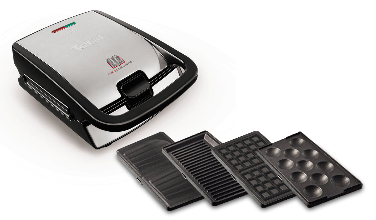 EAN 3045386371204 - Tefal SW854D sandwichera 700 W Negro, Acero inoxidable imagen 1