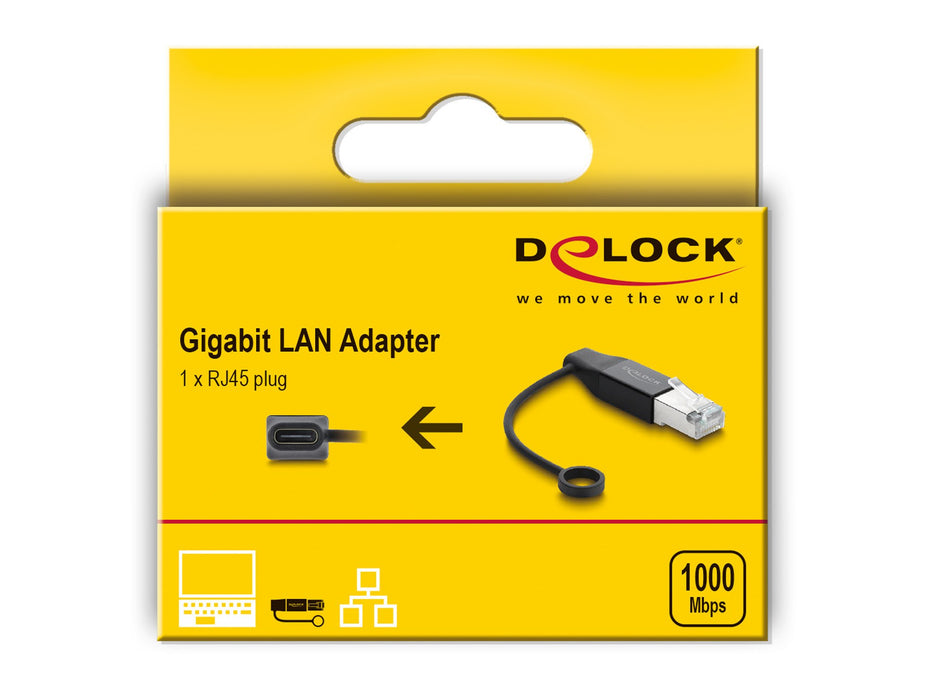 EAN 4043619611010 - DeLOCK 61101 cambiador de género para cable 1 x USB Type-C 1 x RJ45 Antracita imagen 3