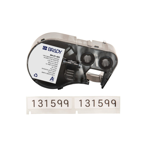EAN 888434591987 - Brady M4-61-483 etiqueta de impresora Negro, Blanco Etiqueta para impresora autoadhesiva imagen 1