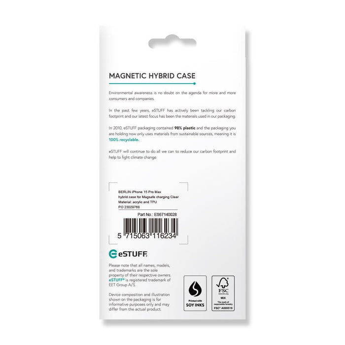 EAN 5715063116234 - eSTUFF ES67140028 funda para teléfono móvil 17 cm (6.7") Transparente imagen 8
