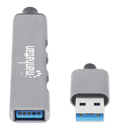 EAN 0766623168427 - Manhattan 168427 hub de interfaz USB 3.2 Gen 1 (3.1 Gen 1) Type-A 5000 Mbit/s Gris imagen 2