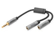 EAN 4016032481324 - Digitus DB-510320-002-S cable de audio 0,2 m 2 x 3.5mm Negro imagen 1