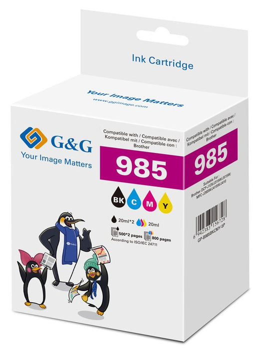 EAN 6942383156728 - G&G 14078 cartucho de tinta 5 pieza(s) Compatible Negro, Amarillo, Magenta, Cian imagen 3