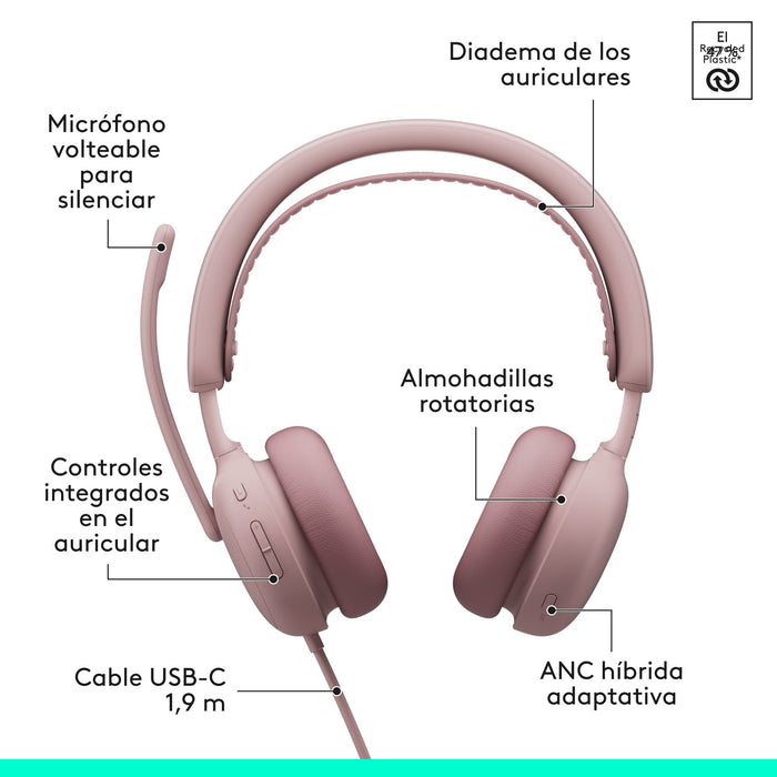 EAN 5099206133433 - Logitech Zone Wired 2 Alámbrico Diadema Llamadas/Música USB Type-C / USB Type-A imagen 6