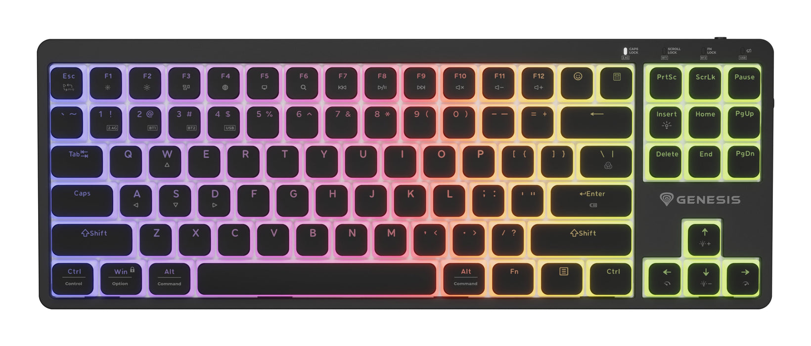 EAN 5901969449648 - GENESIS Thor 430 TKL Wireless teclado Juego USB + RF Wireless + Bluetooth QWERTY Inglés de EE. UU. Negro imagen 2