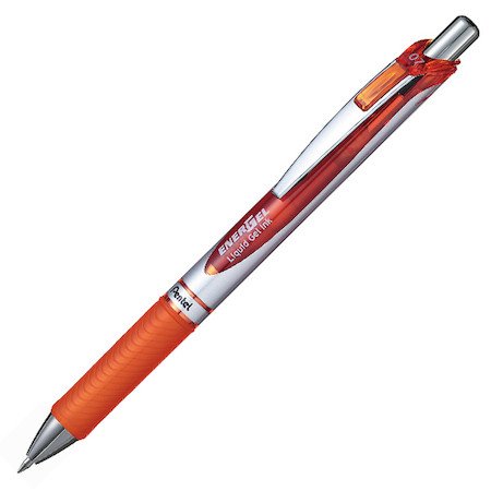 EAN 884851015778 - Pentel EnerGel Xm Bolígrafo de gel de punta retráctil Naranja, Plata 1 pieza(s) imagen 1