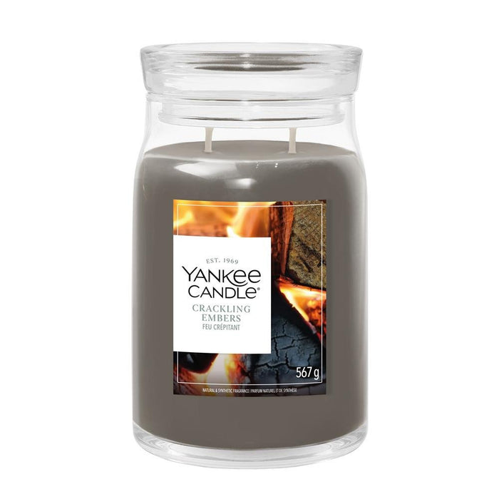 EAN 5038581191782 - Yankee Candle Crackling Embers vela Cilindro Madera Gris 1 pieza(s) imagen 1