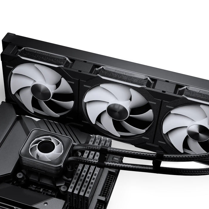 EAN 0886523003953 - Phanteks Glacier One 420 D30 X2 Procesador Sistema de refrigeración líquida todo en uno 14 cm Negro 2 pie imagen 5