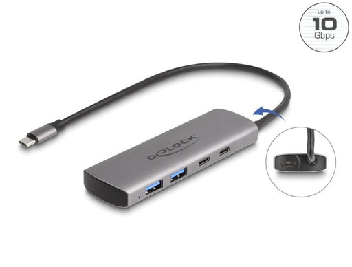 EAN 4043619642991 - DeLOCK 64299 hub de interfaz USB 3.2 Gen 1 (3.1 Gen 1) Type-C 10000 Mbit/s Gris imagen 1