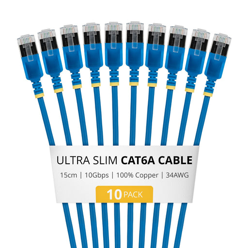 EAN 65030917865 - StarTech.com 6ASTP34BLS15CM10PK cable de red Azul 0,15 m Cat6a U/FTP (STP) Alrededor imagen 1