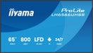 EAN 4948570128235 - iiyama LH6566UHSB-B1AG pantalla de señalización Pantalla plana para señalización digital 165,1 cm (65") L imagen 1