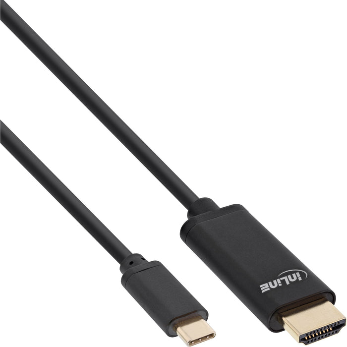 EAN 4043718271238 - InLine 64113 adaptador de cable de vídeo 3 m USB Tipo C HDMI Negro imagen 1