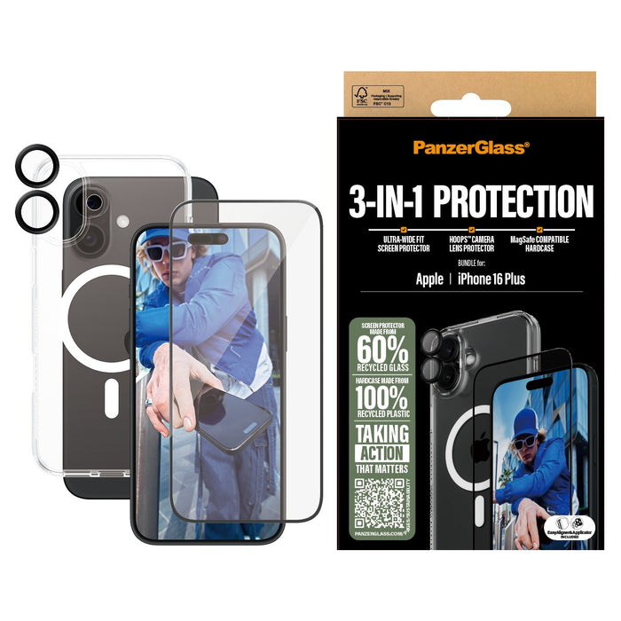 EAN 5715685003400 - PanzerGlass ® 3-in-1 Protection Bundle iPhone 16 Plus Protector de pantalla Apple 1 pieza(s) imagen 2