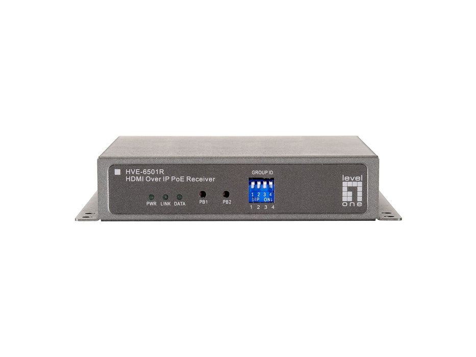 EAN 4015867174876 - LevelOne HVE-6501R extensor audio/video Receptor AV Gris imagen 4