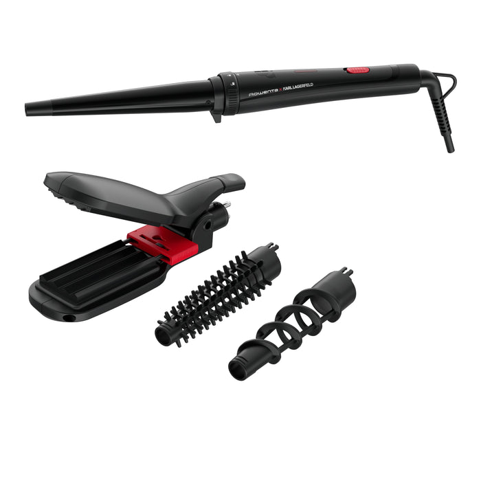 EAN 3121040084991 - Rowenta Infinite Looks CF422L Rizador de pelo Caliente Negro, Rosa 48 W imagen 1