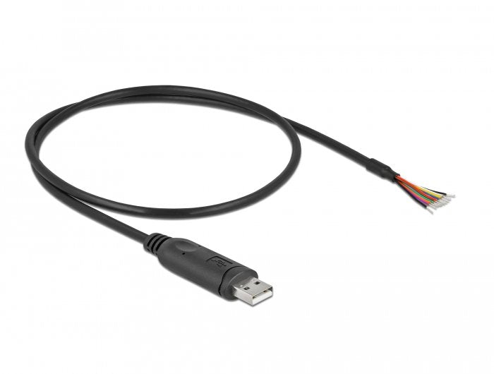 EAN 4043619904150 - DeLOCK 90415 cable de serie Negro 0,5 m USB 2.0 RS-232 imagen 2
