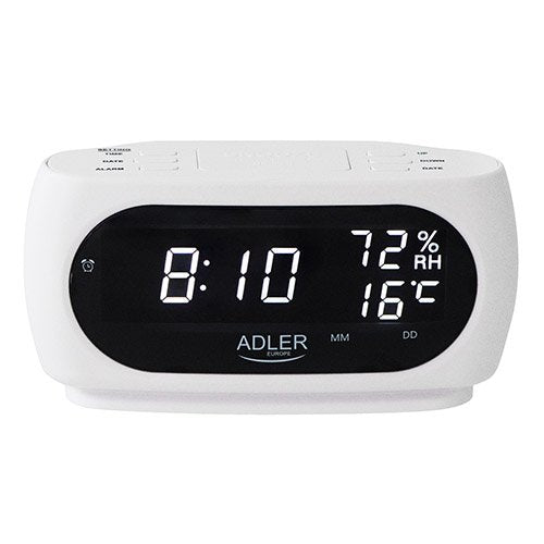 EAN 5905575903150 - Adler AD 1186W despertador Reloj despertador digital Negro, Blanco imagen 1