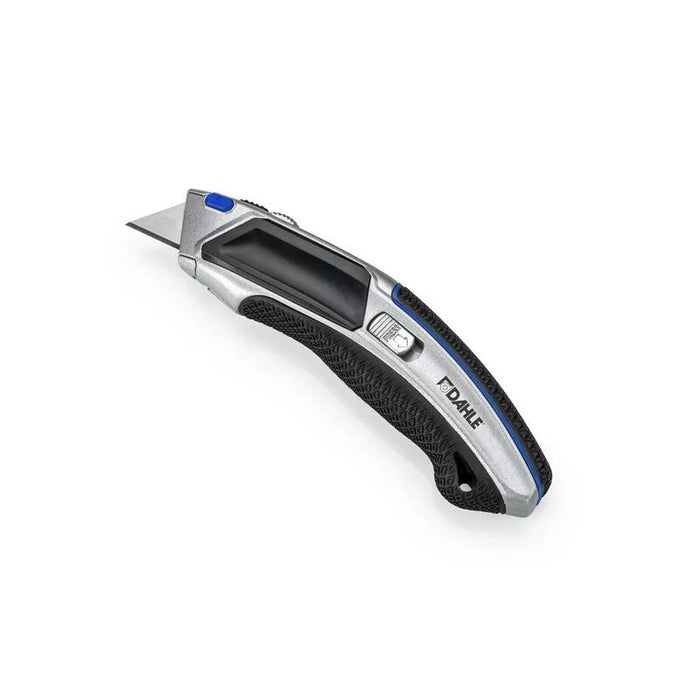 Dahle 10891 Profesional Heavy Duty Cuter Con Cuchilla Trapezoidal De Acero Al Carbono Sk5 - Guia Automatica - Cuerpo Metalico - Mango Ergonomico Con Agarre De Goma