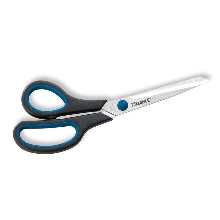 Dahle 54418 Office Comfort-Grip Tijeras De Acero Templado 21cm - Modelo Especial Para Zurdos - Hojas Afiladas - Mangos Revestidos De Goma