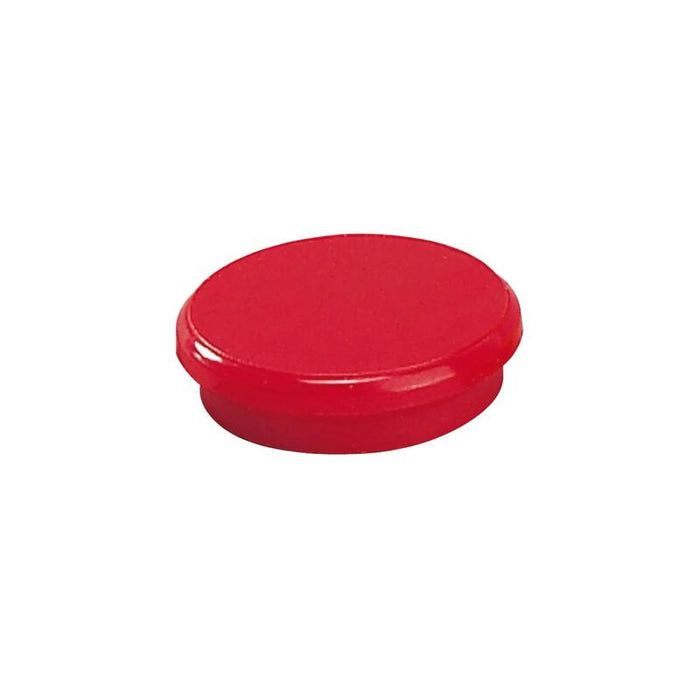 Dahle 95524 Pack De 10 Imanes Para Pizarra Blanca - Diametro De 24mm - Color Rojo