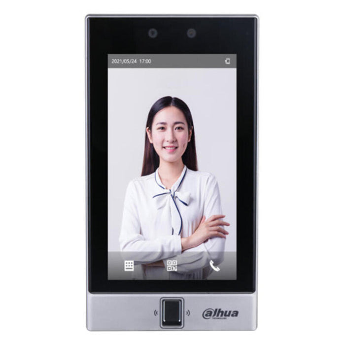 Dahua Asi7214s-W Lector Autónomo Lcd 7" Táctil De Reconocimiento Facial+Pin+Tarjeta+Huella+Qr Wifi 2.4ghz Ip65