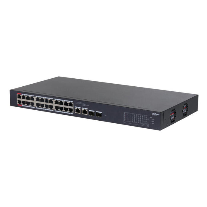 Dahua Cs4226-24et-240 Switch Poe 24 Puertos 10/100 + 2 Combo Gigabit Rj45/Sfp Uplink 240w Manejable En Cloud Layer2