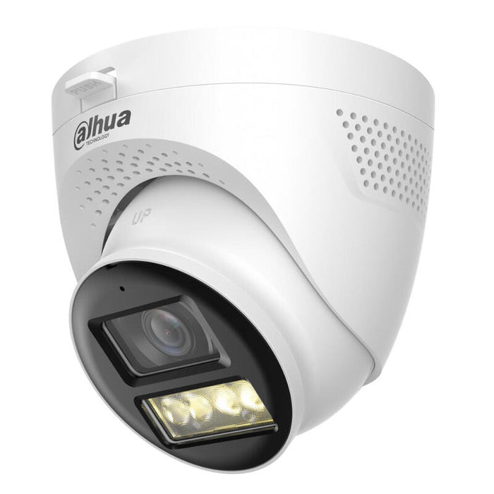 Dahua Hac-Hdw1200tq-Il-T Minidomo Hdcvi 4en1 2m Iluminación Dual Led40m/Ir40m 2.8mm Ip67 Mic/Altavoz Quick-To-Install
