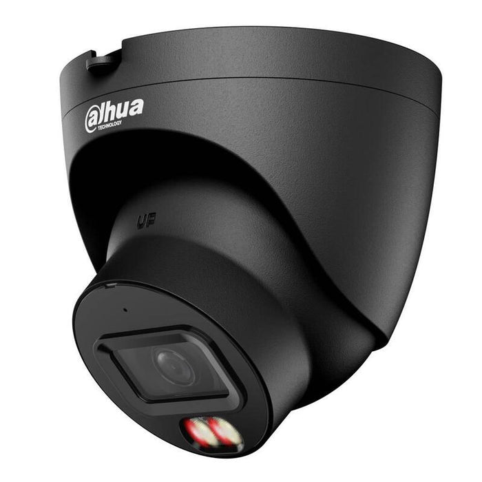 Dahua Ipc-Hdw21249t-S-Il-0280b-B Minidomo Ip 12m H265 Wdr Iluminación Dual Led30m/Ir30m 2.8mm Ip67 Poe Mic Ai Color Negro