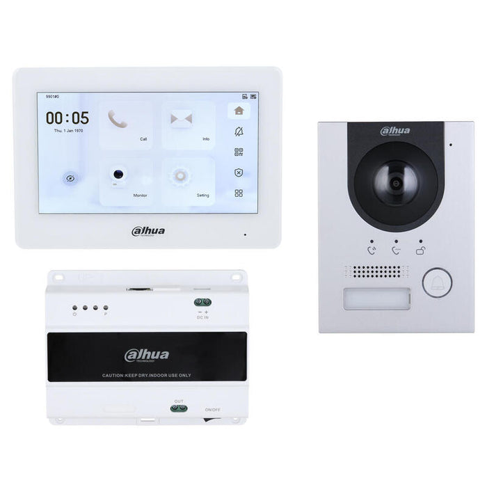Dahua Ktd01l-S3(F) Kit Videoportero 2-Hilos Ip Exterior Para Insertar + Monitor Interior