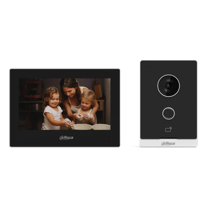 Dahua Ktw04 Kit Videoportero Ip Wifi Exterior De Superficie + Monitor Wifi Interior