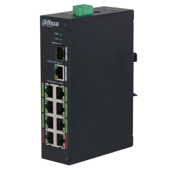 Dahua Lr2110-8et-120-V2 Switch Rango Temp Extendida Epoe 8 Puertos 10/100 + 1rj45 Uplink Gigabit + 1sfp Gigabit 120w No_manejable Layer 2