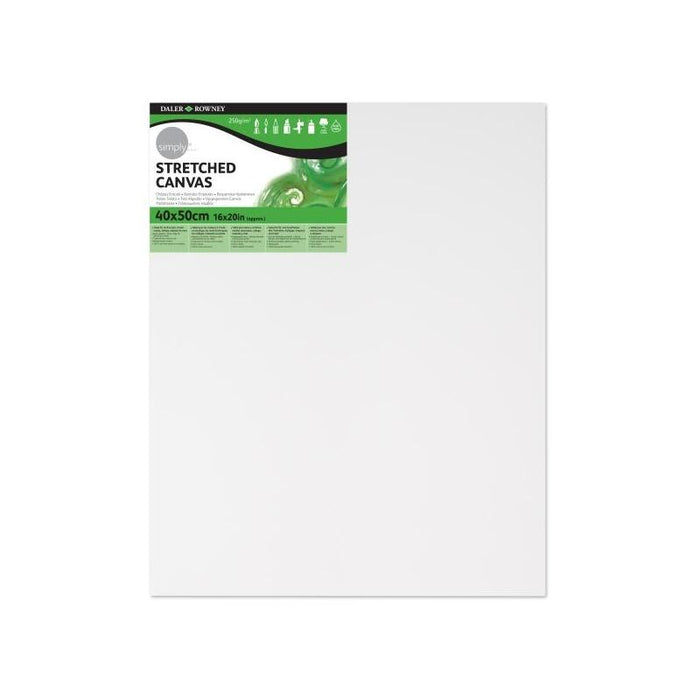 Daler Rowney Simply Bastidor Entelado - 40x50cm - Imprimacion Triple - Grano Medio - 100% Algodon Sin Acido - 250g -