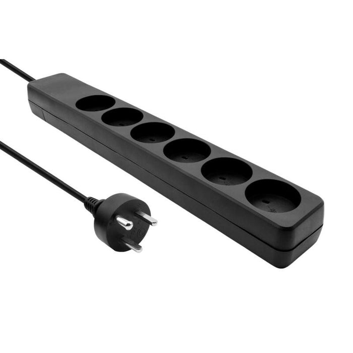 Danish Edb Power Strip 6-Way  7m Black
