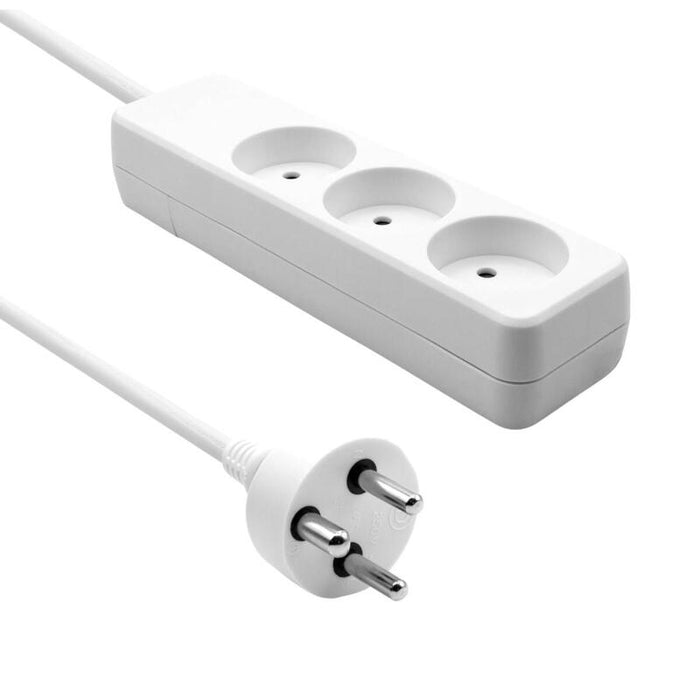 Danish Power Strip 3-Way 15m  White