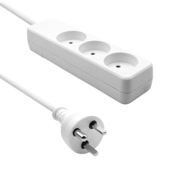 Danish Power Strip 3-Way 7m  It White