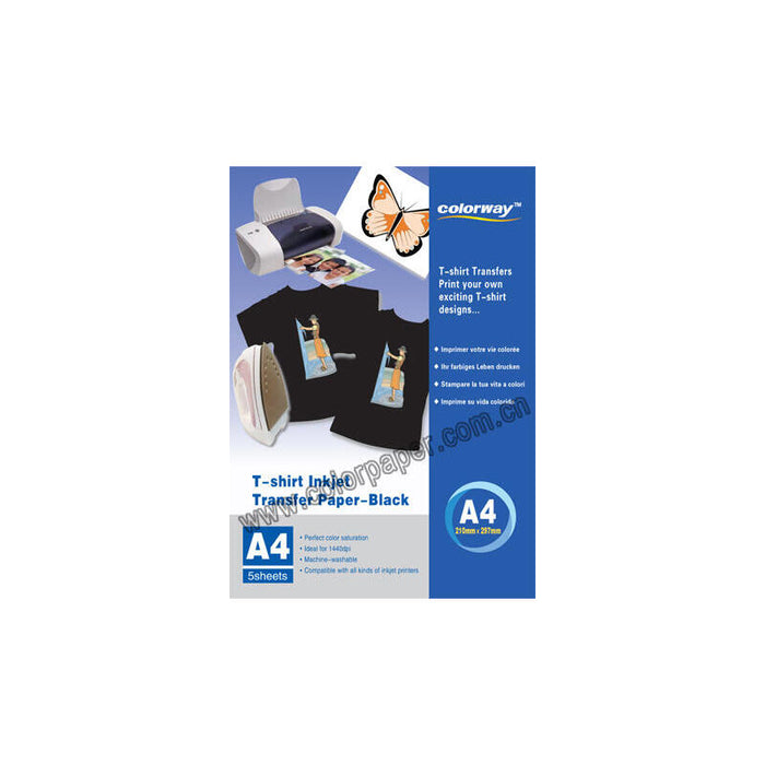 Dark T-Shirt Transfer Paper 120g/M2  A4 5 Fogli