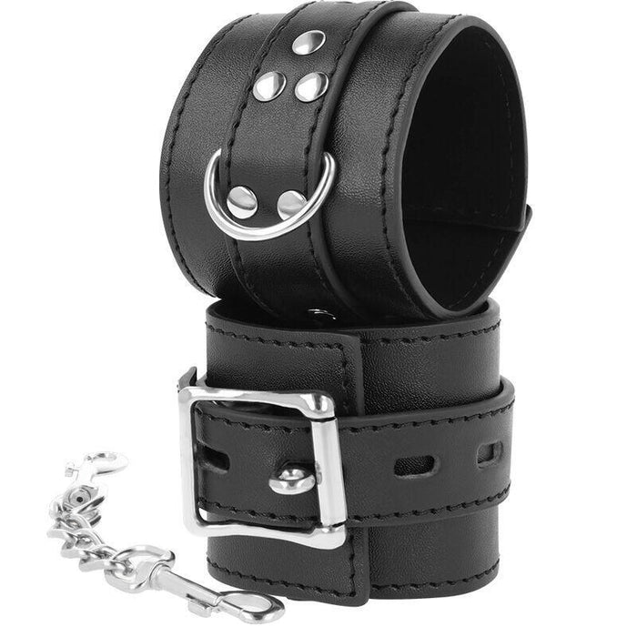 Darkness - Esposas Leather Negro