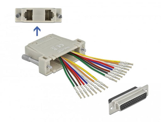EAN 4043619668366 - DeLOCK 66836 cambiador de género para cable D-Sub 44pin 2x RJ-45 imagen 1